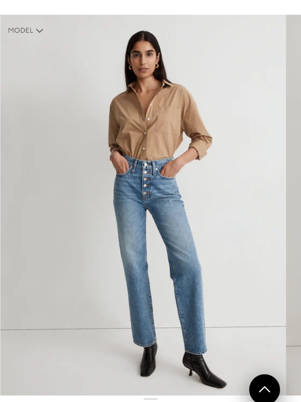 Madewell The Perfect Vintage Straight Jean in Delafield Wash: Button-Fly Edition
